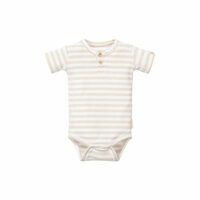 Little Dutch Romper korte mouw - Zand - Newborn Naturals maat 44