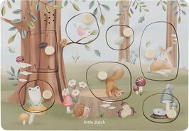Little Dutch Geluidenpuzzel - Blauw - Forest Friends