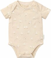 Little Dutch Romper korte mouw - Beige - Newborn Naturals - Little Goose