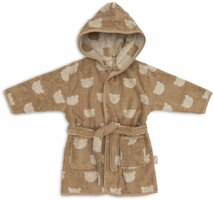 Jollein Badjas - 100% Badstof - 1-2 jaar - Jacquard - Teddy Bear