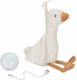 Little Dutch Knuffelgans Licht &amp; Geluid - Wit - Little Goose