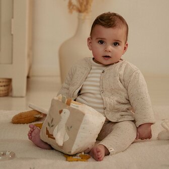 Little  Dutch Activiteitenkubus - Beige - Newborn Naturals