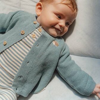 Little Dutch Gebreid vestje - Blauw - Forest Friends