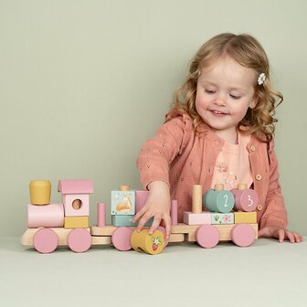 Little Dutch Houten Blokkentrein - Roze - Fairy Garden
