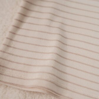 Little Dutch Shirt lange mouw - Beige - Newborn Naturals - Stripe