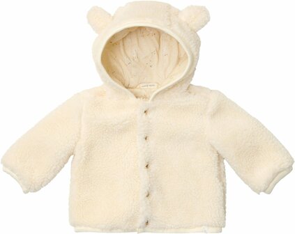 Little Dutch Teddy jasje - Wit - Newborn Naturals