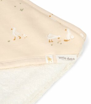 Little Dutch Badcape - Wit - 75 x 75 - Newborn Naturals - Little Goose