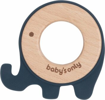 Baby's Only Bijtring olifant vintage blue
