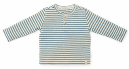 Little Dutch Shirt lange mouw - Blauw - Forest Friends - Stripe 44