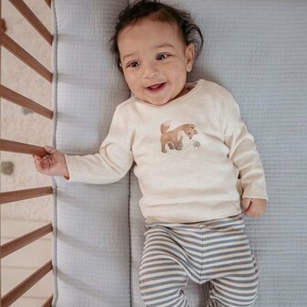 Little Dutch Broek - Blauw - Forest Friends - Stripe 44
