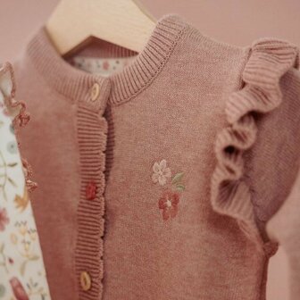 Little Dutch Gebreid vestje - Roze - Fairy Garden