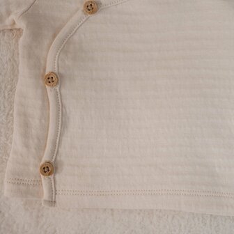 Little Dutch Shirt overslag lange mouw - Beige - Newborn Naturals