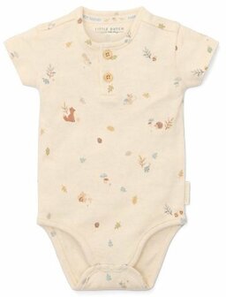 Little Dutch Romper korte mouw - Zand - Forest Friends
