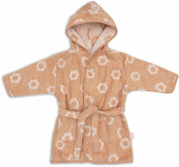 Jollein  Badjas - 100% Badstof - 1-2 jaar - Jacquard - Flower