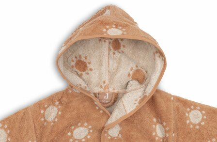 Jollein Badjas - 100% Badstof - 1-2 jaar - Jacquard - Sun