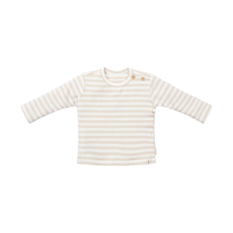 Little Dutch T-shirt lange mouw Streep Sand/White