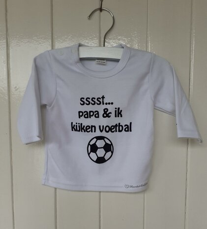 T-shirt Ssssst papa en ik kijken voetbal