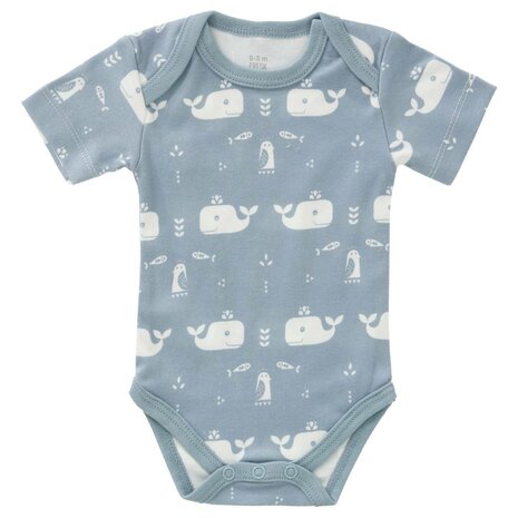 Fresk Romper korte mouw Whale blue fog