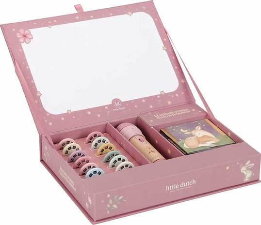 Little Dutch Verhalen projector zaklamp - Roze