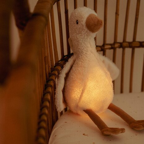 Little Dutch Knuffelgans Licht & Geluid - Wit - Little Goose