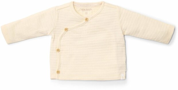 Little Dutch Shirt overslag lange mouw - Beige - Newborn Naturals