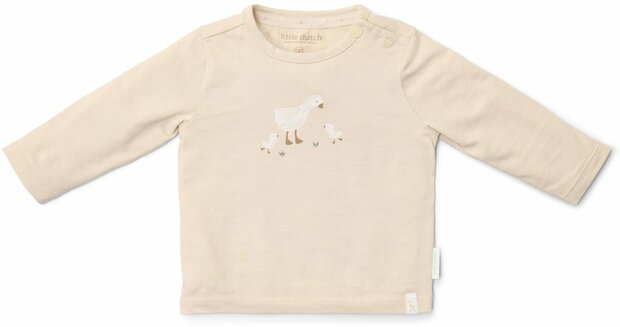 Little Dutch Shirt lange mouw - Zand - Newborn Naturals - Little Goose