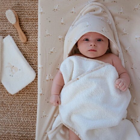 Little Dutch Badcape - Wit - 75 x 75 - Newborn Naturals - Little Goose