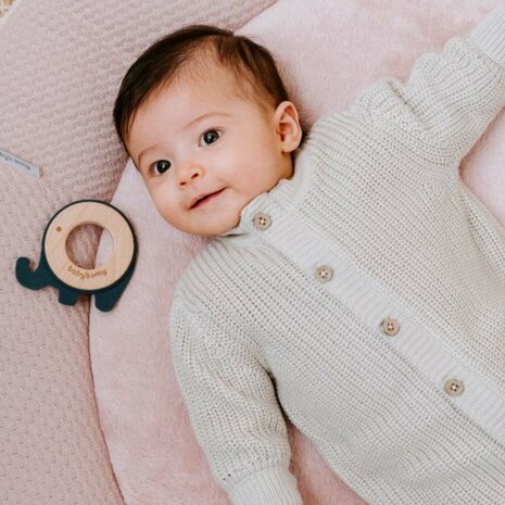 Baby's Only Bijtring olifant vintage blue