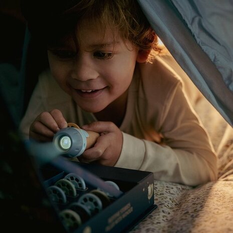 Little Dutch Verhalen projector zaklamp - Blauw