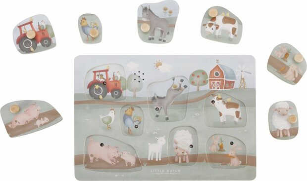 Little Dutch Geluiden puzzel Little Farm