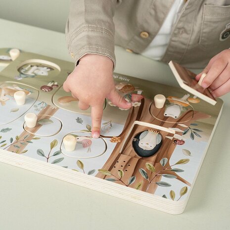 Little Dutch Geluidenpuzzel - Blauw - Forest Friends