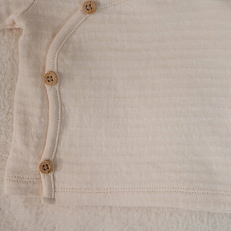 Little Dutch Shirt overslag lange mouw - Beige - Newborn Naturals
