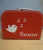 Kinderkoffertje met vogel