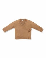 Little Dutch Knitted wrap jacket, brown