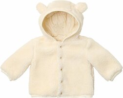 Little Dutch Teddy jasje - Wit - Newborn Naturals
